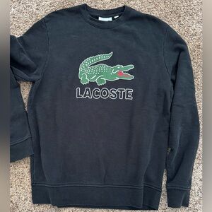 Lacoste black unisex sweatshirt
